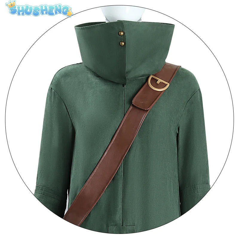 Shusheng-N Alone Cosplay Costume Game Nightmares III 3 Green Jumpsuit Hat Cap Head Cover Bag Helmets Glasses Halloween Party XS-XXXL