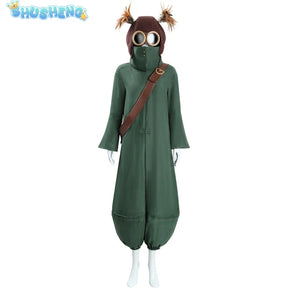 Alone Cosplay Costume Game Nightmares III 3 Green Jumpsuit Hat Cap Head Cover Bag Helmets Glasses Halloween Party XS-XXXL