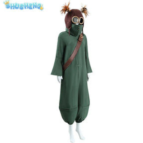 Alone Cosplay Costume Game Nightmares III 3 Green Jumpsuit Hat Cap Head Cover Bag Helmets Glasses Halloween Party XS-XXXL