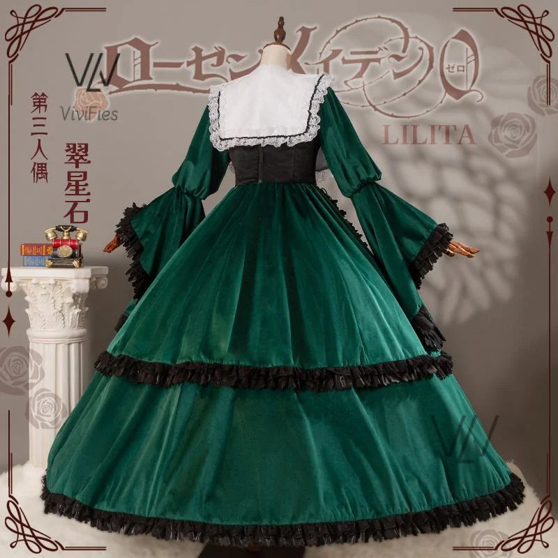 Amine Rozen Maiden Sui sei seki Cosplay Costume Mercury Lampe Dress Halloween Party Gorgeous Lolita Girl Dress Up Dress