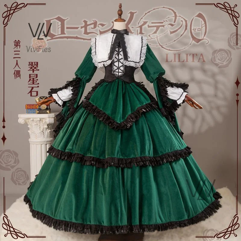 Amine Rozen Maiden Sui sei seki Cosplay Costume Mercury Lampe Dress Halloween Party Gorgeous Lolita Girl Dress Up Dress