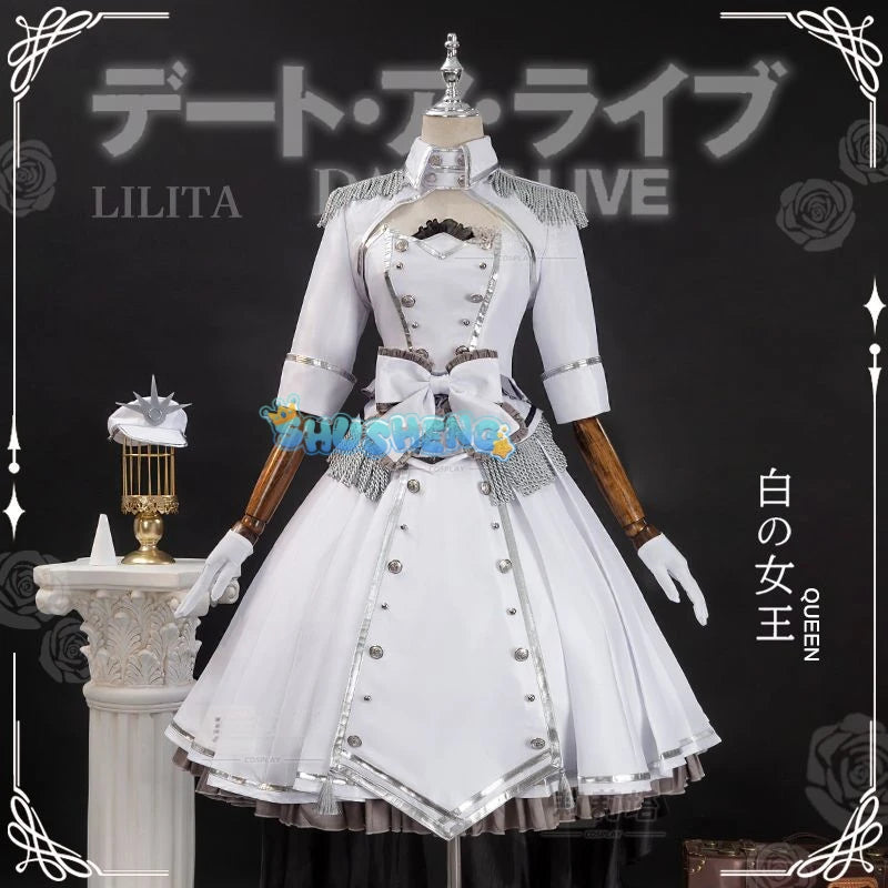 Anime DATE A LIVE Tokisaki Kurumi Cosplay Costume Wig Fancy Lolita Princess Dress Women  Halloween Party Outfit S-XXL