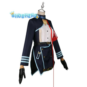 Anime Game Blue Archive Amau Ako Cosplay Costume Wig Blue Sailor Suit School Uniform Skirt Shoes Woman Sexy Carnival PArty Set