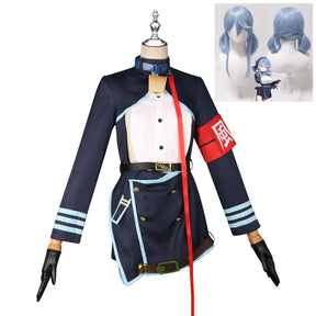 Anime Game Blue Archive Amau Ako Cosplay Costume Wig Blue Sailor Suit School Uniform Skirt Shoes Woman Sexy Carnival PArty Set