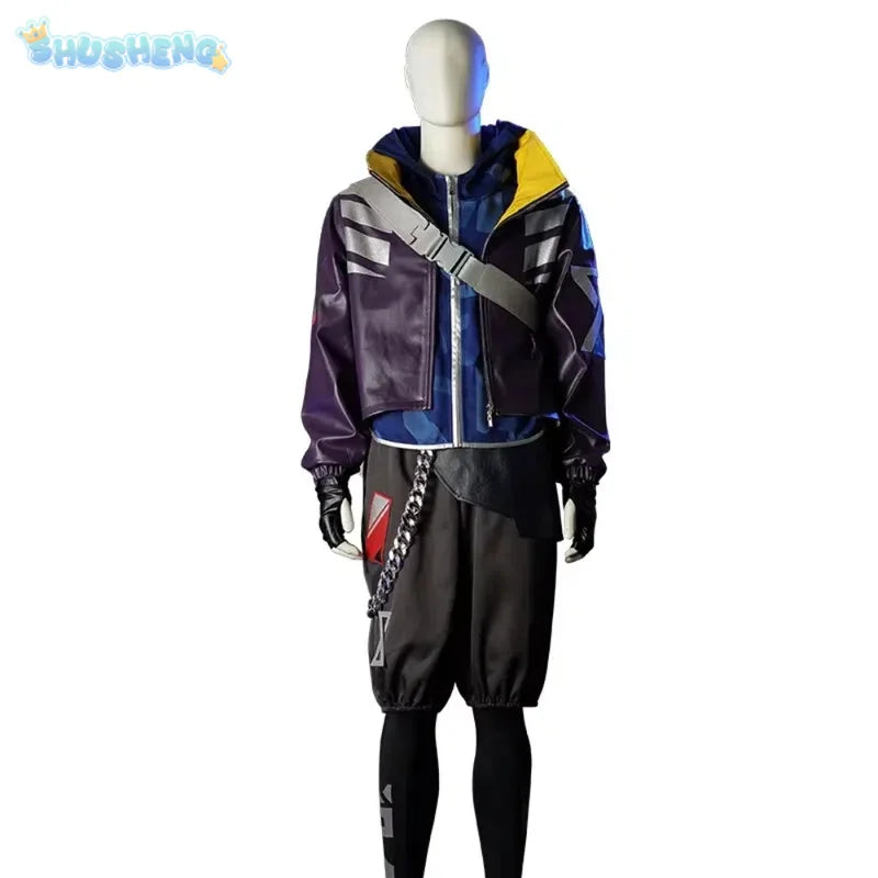 Anime Game LOL True Damage Ekko Fashion Uniform Cosplay Costume Halloween Carnival Party Outfit Casual Clothing Men