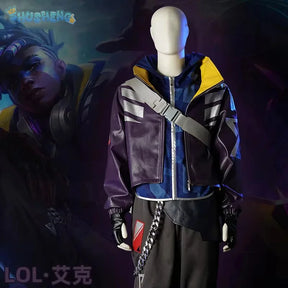 Anime Game LOL True Damage Ekko Fashion Uniform Cosplay Costume Halloween Carnival Party Outfit Casual Clothing Men