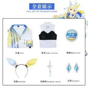 Anime Game Umamusume: Pretty Derby Neo Universe Cosplay Costume Wig Athletic Wear Coat Jumpsuits Woman Sexy Carnival Party Suit