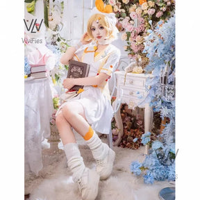 Anime Kagamine Rin Len Cosplay Costumes Halloween Costume Kcagamine Brother Sister Lolita Uniform Role Clothing Party Uniform