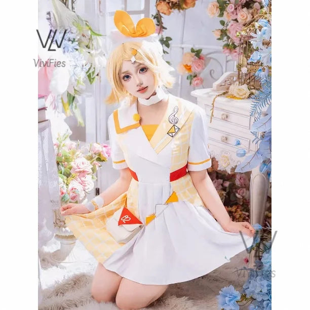 Anime Kagamine Rin Len Cosplay Costumes Halloween Costume Kcagamine Brother Sister Lolita Uniform Role Clothing Party Uniform