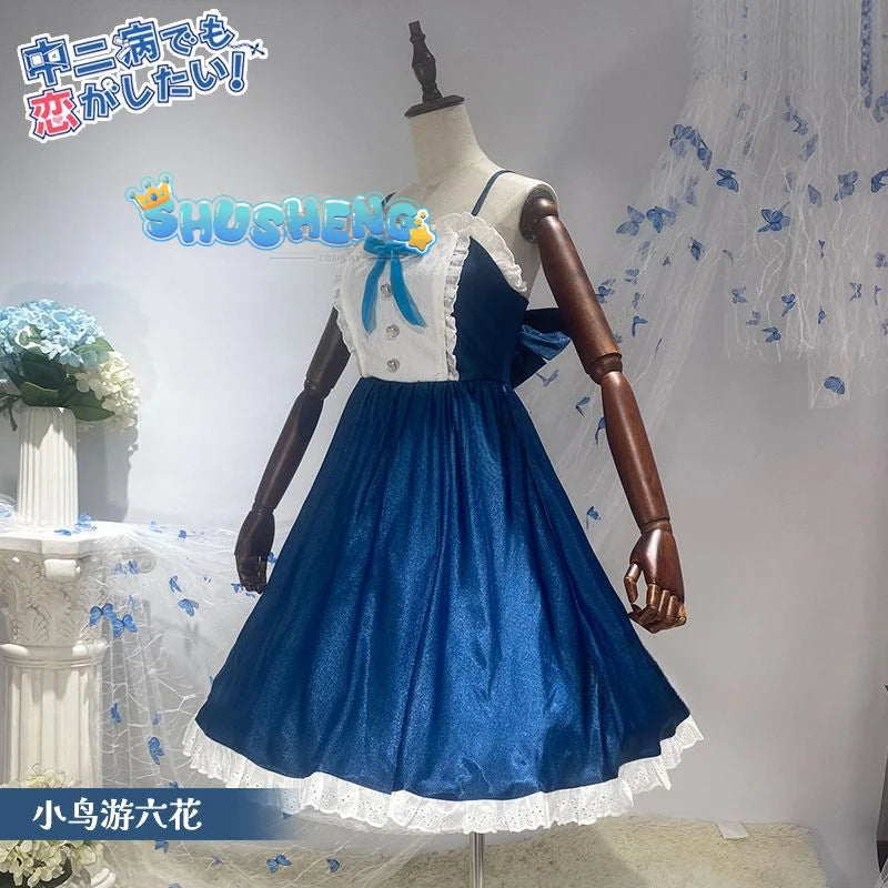 Anime Love Chunibyo & Other Delusion Takanashi Rikka Cosplay Costume Lolita Dress kawaii Halloween Costumes for Women