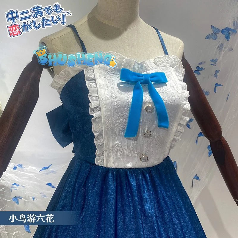 Anime Love Chunibyo & Other Delusion Takanashi Rikka Cosplay Costume Lolita Dress kawaii Halloween Costumes for Women