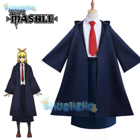 Anime Mashle Magic and Muscles Cosplay Costume Mash Lance Lemon Dot Finn Easton Magic Academy Uniform Blue Robe Shirt Tie