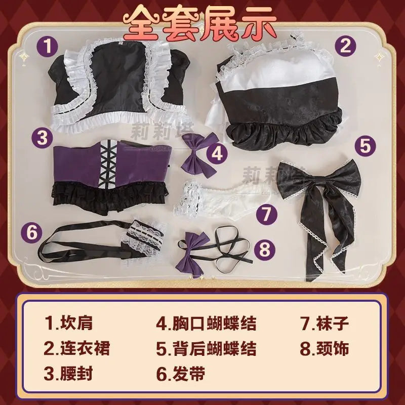 Anime Misamisa Cosplay Costume MisaMisa wig Dark Lolita Style Uniform Halloween Party Girl Dress Up Complete Set S-XXL