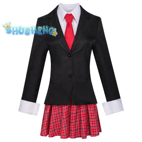 Anime Shugo Chara Cosplay Costume for Women Men Amu Hinamori  School Uniform Halloween Clothes Set