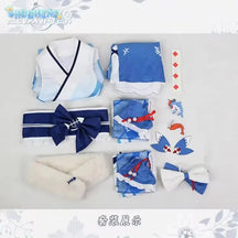 Anime Vtuber Hololive Gawr Gura New Year Kimono Game Suit Lovely Uniform Cosplay Costume Halloween Party Outfit Women