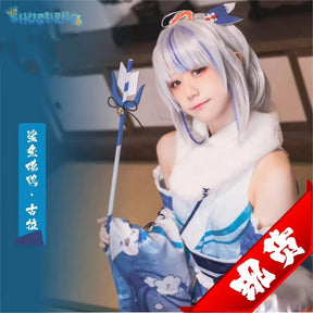 Anime Vtuber Hololive Gawr Gura New Year Kimono Game Suit Lovely Uniform Cosplay Costume Halloween Party Outfit Women