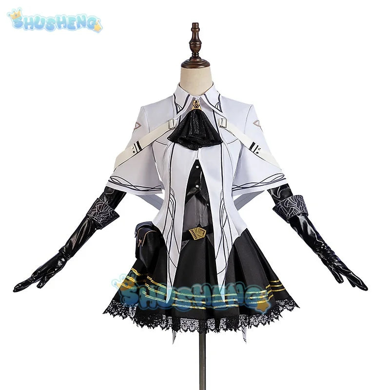 Arknights Arturia Giallo Cosplay Costume Game Virtuosa Woman Long Sleeve Dress cos Halloween Party