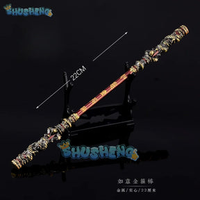 Black Myth Wukong Sun Wukong Golden Cudgel Monkey King Weapon Cosplay 35CM Metal Props Accessory for Boys Kids Birthday Gifts