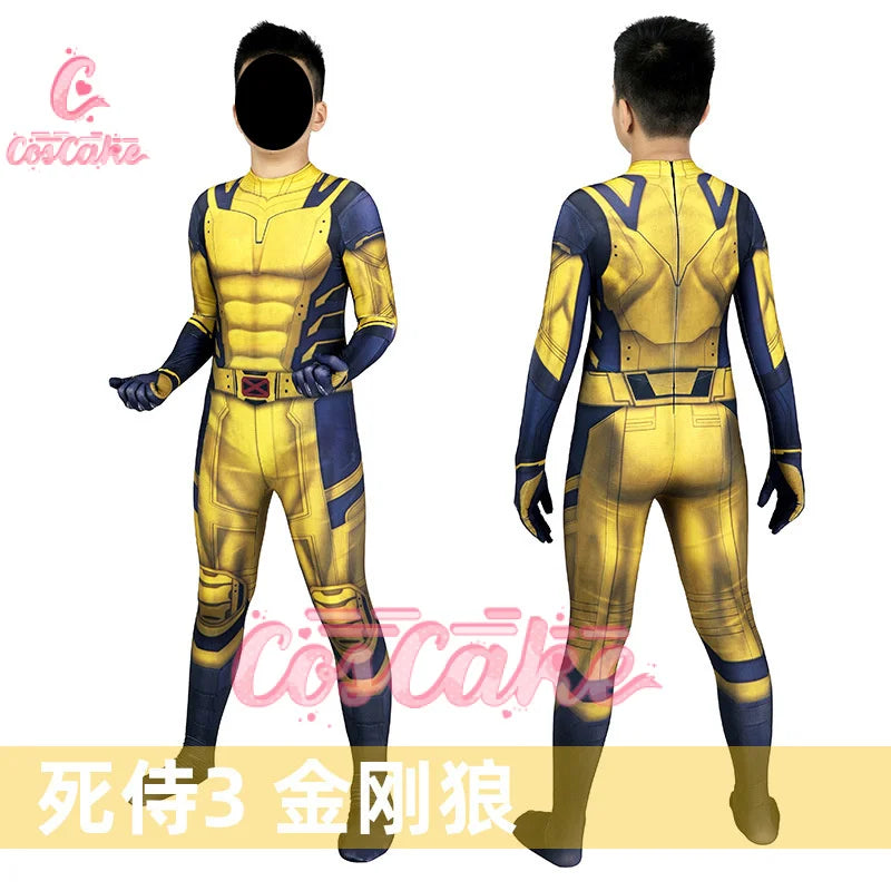 Deadpool 3 Wolverine Cosplay Costume Children's tight fitting clothing Halloween Man Outfit