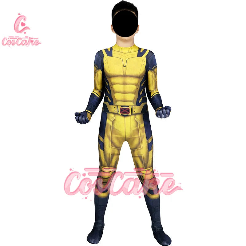 Deadpool 3 Wolverine Cosplay Costume Children's tight fitting clothing Halloween Man Outfit