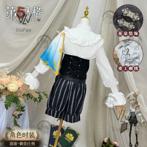 Edgar Valden Cosplay Game Identity V Costume Painter Golden Ratio Sweet Uniform Halloween Party Role Play Clothing spot goods