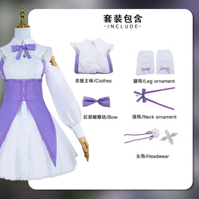 Emilia Cosplay Anime Re:Life In A Different World From Zero Costume Palgantong Dress Halloween Party Role Play Clothing XS-XXXL