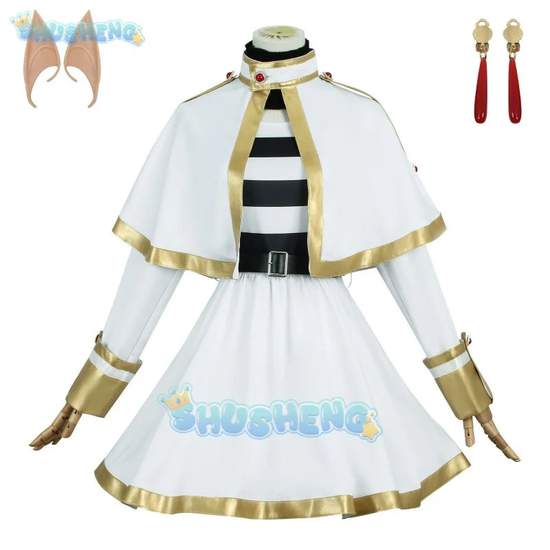 Frieren bei der Beerdigung Cos Frieren Cosplay Kostüm Kleid komplettes Set 