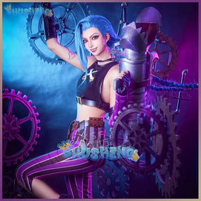 Spiel Anime LoL Arcane Jinx Cosplay Frauen Sexy Kostüme League Of Legends Jinx Uniform Halloween Karneval Anzug 