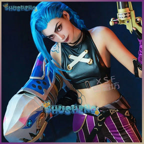 Spiel Anime LoL Arcane Jinx Cosplay Frauen Sexy Kostüme League Of Legends Jinx Uniform Halloween Karneval Anzug 