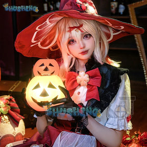 Game Genshin Impact Klee Cosplay Costume Wome Cute Witch Dress With Hat Anime Clothing Halloween Carnival Uniforms Custom Made