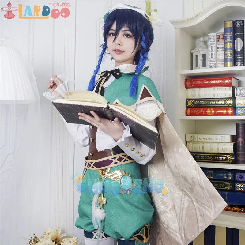 Game Genshin Impact cos Venti Cosplay Costume  Halloween Costumes Love Live