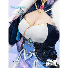 Game Honkai: Star Rail Baiheng  Cosplay Costume Latest wig, shoes, earrings, props, complete set of Halloween custom uniforms