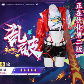 Game Honkai: Star Rail Rappa Cosplay Costume Halloween Party Fashion Handsome Leather Set and Accessories Complete Woman Set