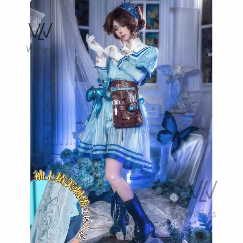 Game Identity V Cosplay Costume Emily Dyer Doctor Preserved Flower Gorgeous Uniform with Accessories Women Halloween Party Suits