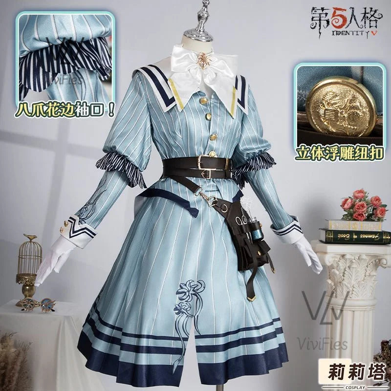 Game Identity V Cosplay Costume Emily Dyer Doctor Preserved Flower Gorgeous Uniform with Accessories Women Halloween Party Suits