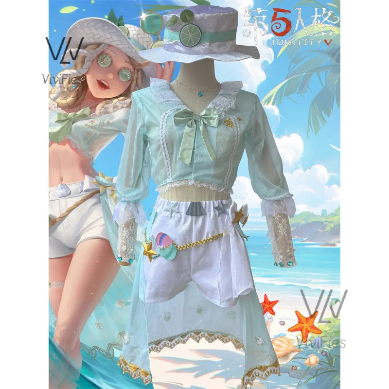 Game Identity V Cosplay Costumes Survivor Barmaid Demi Bourbon Sea Salt Mocktail Skin Cosplay Costume Uniforms Wig Halloween