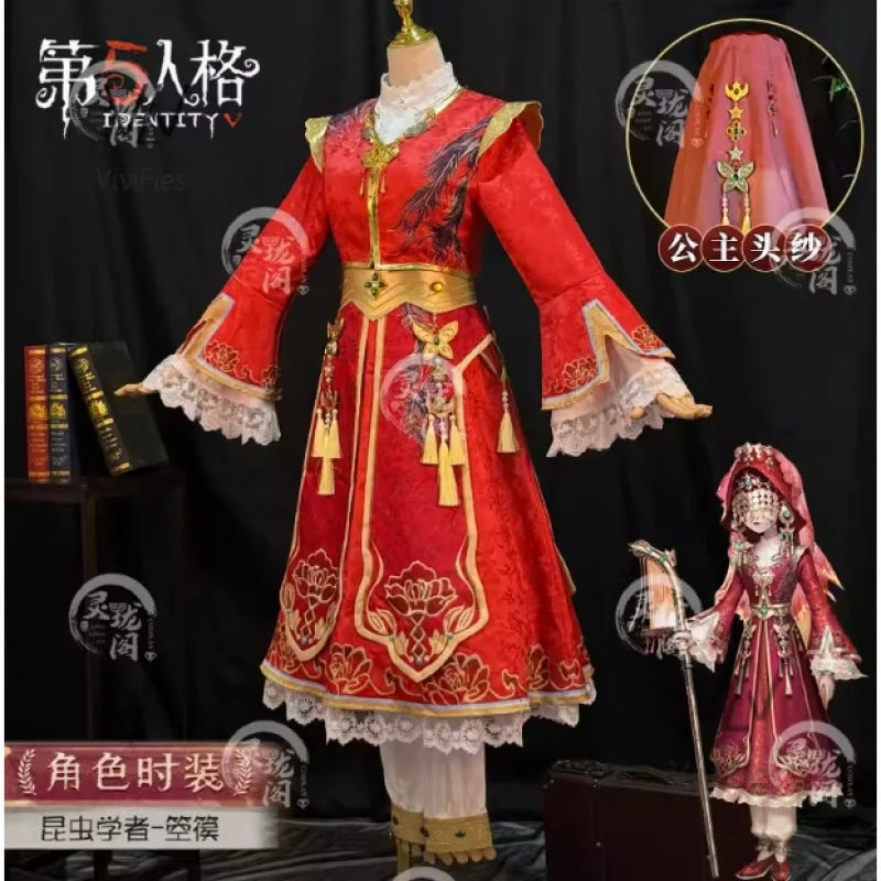 Game Identity V Entomologist Melly Plinius Cosplay Costume Chinese Ancient Dress Suit With Veil Halloween Uniforms Custom Made