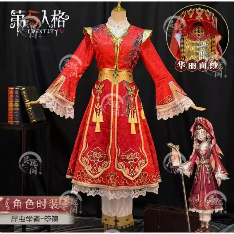 Game Identity V Entomologist Melly Plinius Cosplay Costume Chinese Ancient Dress Suit With Veil Halloween Uniforms Custom Made