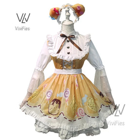 Game Identity V Tracy Reznik Cosplay Costume Candy Maid Dress  Girls Child Adult Size Gothic Lolita Dresses for Halloween Party