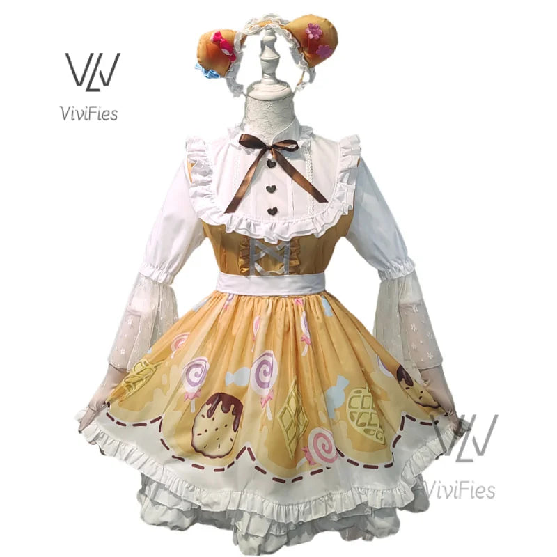 Game Identity V Tracy Reznik Cosplay Costume Candy Maid Dress  Girls Child Adult Size Gothic Lolita Dresses for Halloween Party