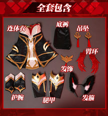 Game LOL Ahri Battle Suit Gorgeous Lovely Uniform Cosplay Costume Halloween Carnival Party Role Play Outfit Women S-XXL