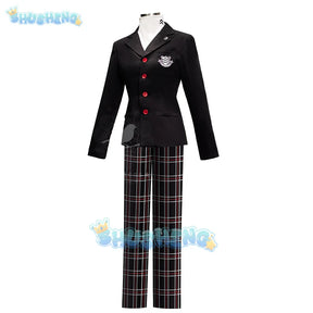 Game Persona 5 Amamiya Ren Kasumi Yoshizawa Cosplay Men Women School Uniform Unisex Halloween Suit Coat Party Black Uniform Set