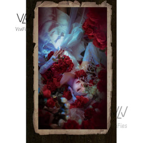 Game identity Ⅴ ipair cosplay sexy red rose wedding dress Party Halloween dress up large female size