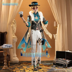 Games Honkai Star Rail Aventurine Cosplay Costume Wig Shoes Uniform Role Play Halloween Carnival Christmas Party