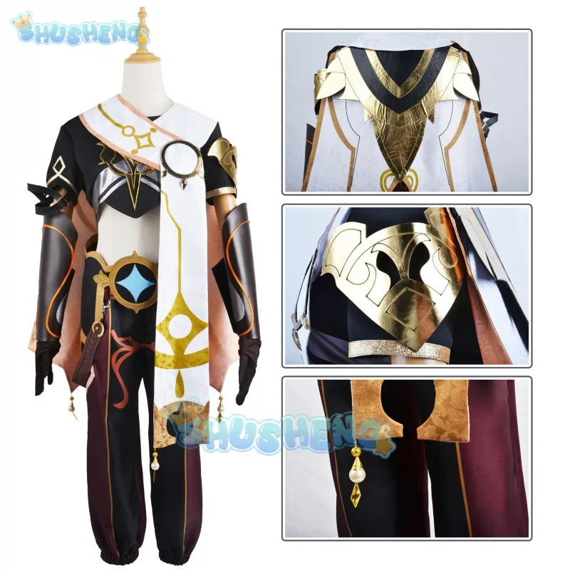 Genshin Impact Aether Cos Kleidung Spiel Anime Cosplay Kostüm 