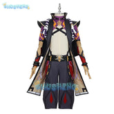 Genshin Impact Arataki Itto Cosplay Costume Devil Horns Anime Game Outfit Custom Carnival