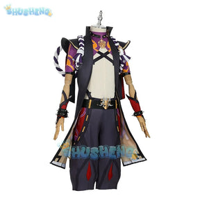 Genshin Impact Arataki Itto Cosplay Costume Devil Horns Anime Game Outfit Custom Carnival