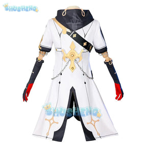 Genshin Impact Cos Albedo Cospaly Kreideprinz Mondstadt Spielanzug Hübsche Uniform Cosplay Kostüm 