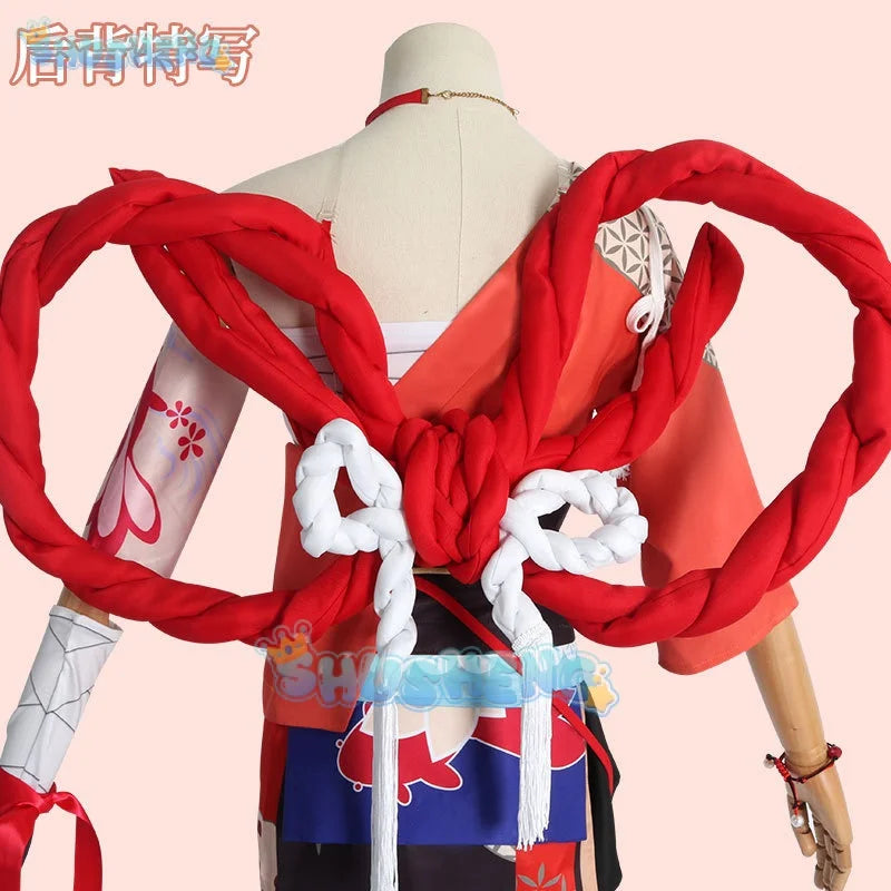 Genshin Impact Cos Yoimiya Cosplay  Horizontal Dance clothing