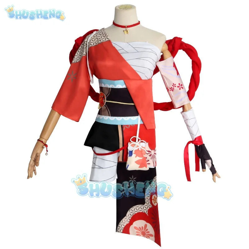 Genshin Impact Cos Yoimiya Cosplay  Horizontal Dance clothing